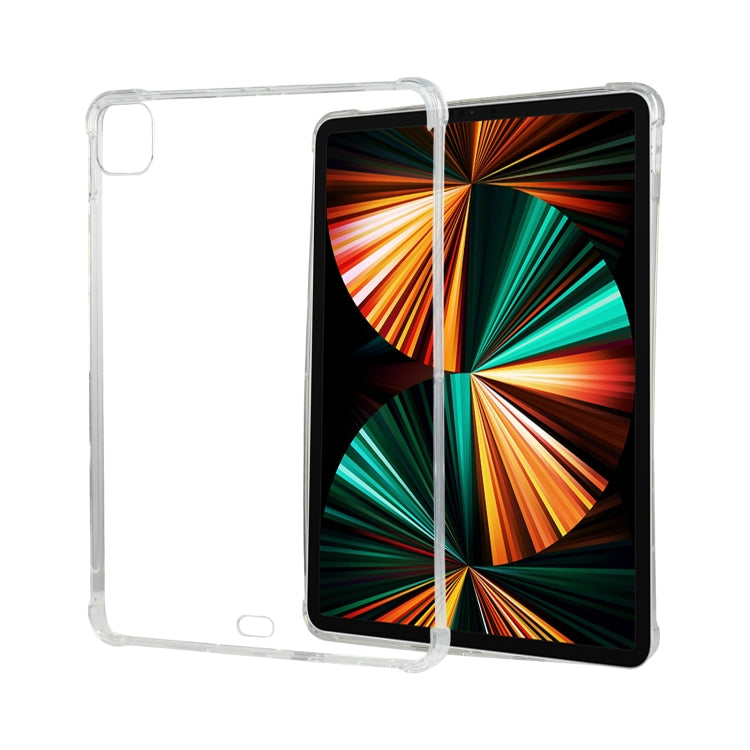 Per iPad Pro 12.9 2022/2021 Custodia protettiva trasparente antigoccia per airbag a quattro angoli con slot per penna, For iPad Pro 12.9 2022 / 2021