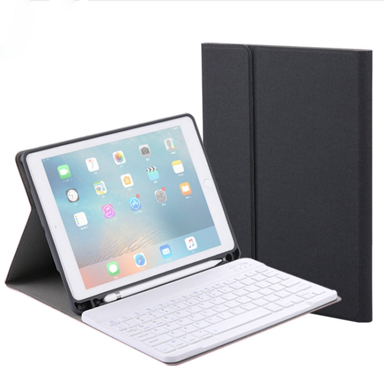 RK508 Per iPad Air 2 e Air 1 / Pro 9,7 pollici e iPad 2017 e iPad 2018 Custodia per tablet in pelle con texture in seta staccabile in plastica, tastiera Bluetooth, con supporto e funzione slot per penna