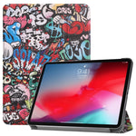 Custodia in pelle con motivo Graffiti per iPad Pro 11" (2018)