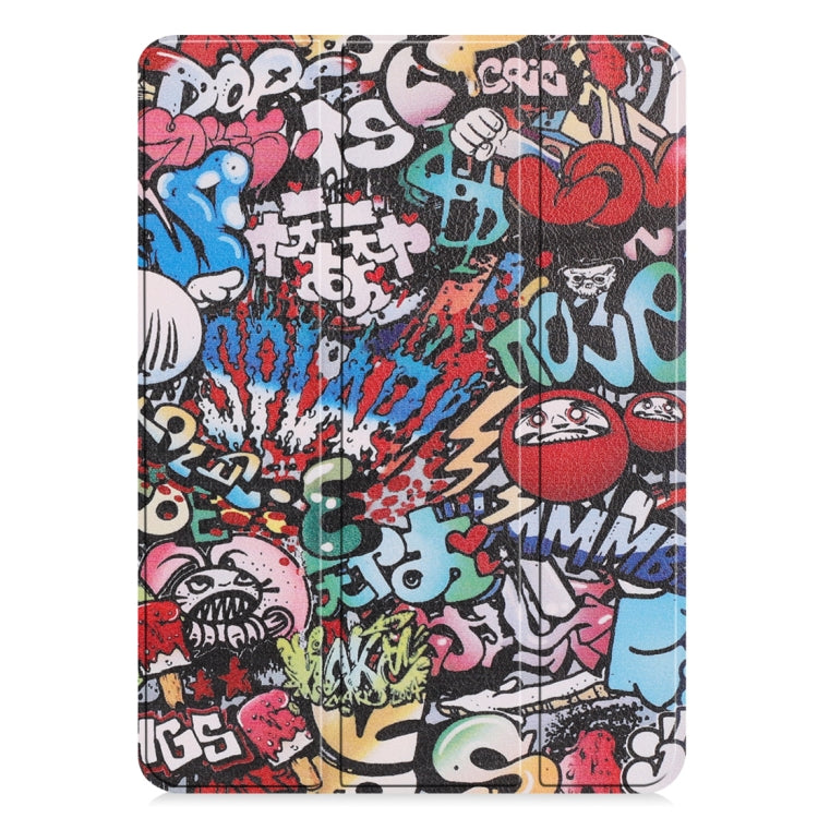 Custodia in pelle con motivo Graffiti per iPad Pro 11" (2018)