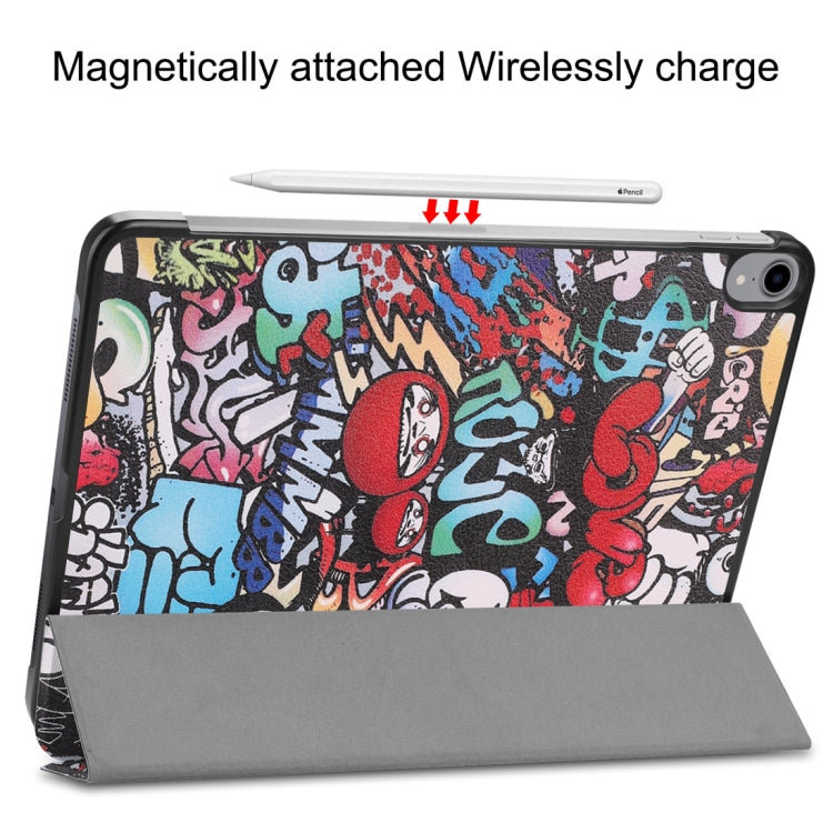 Custodia in pelle con motivo Graffiti per iPad Pro 11" (2018)