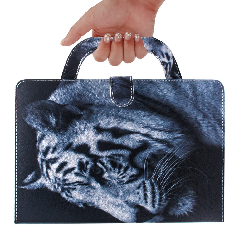 Custodia in pelle con motivo tigre per iPad Mini 2019/1/2/3/4