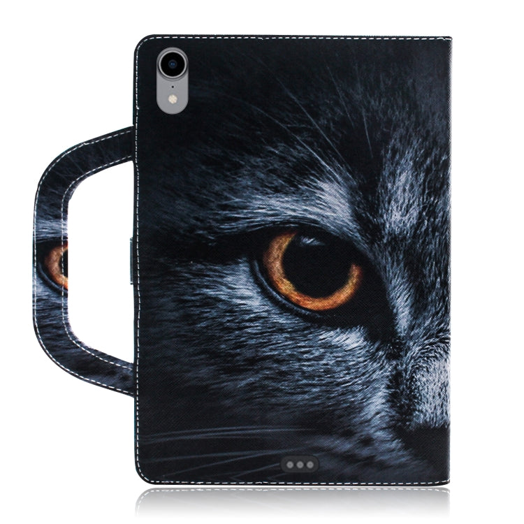 Custodia in pelle con chiusura orizzontale con motivo gatto a mezza faccia per iPad Pro 11 pollici (2018), con supporto, slot per carte e portafoglio, For iPad Pro 11 Inch (2018)