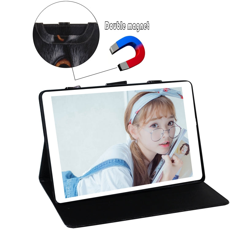 Custodia in pelle con chiusura orizzontale con motivo gatto a mezza faccia per iPad Pro 11 pollici (2018), con supporto, slot per carte e portafoglio, For iPad Pro 11 Inch (2018)