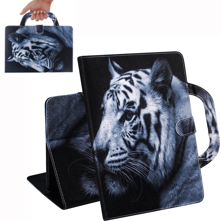 Custodia in pelle con chiusura orizzontale con motivo tigre bianca per iPad Pro 11 pollici (2018), con supporto, slot per carte e portafoglio, For iPad Pro 11 Inch (2018)