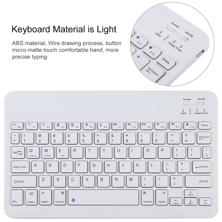 Tastiera Bluetooth bianca con custodia in pelle per iPad Pro 11"