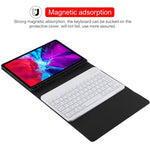 Tastiera Bluetooth bianca con custodia in pelle per iPad Pro 11"