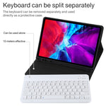Tastiera Bluetooth bianca con custodia in pelle per iPad Pro 11"