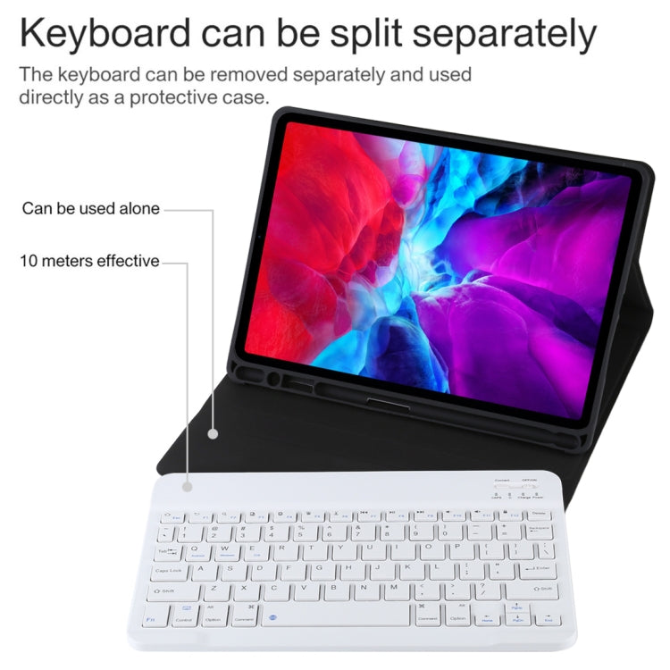 Tastiera Bluetooth bianca con custodia in pelle per iPad Pro 11"