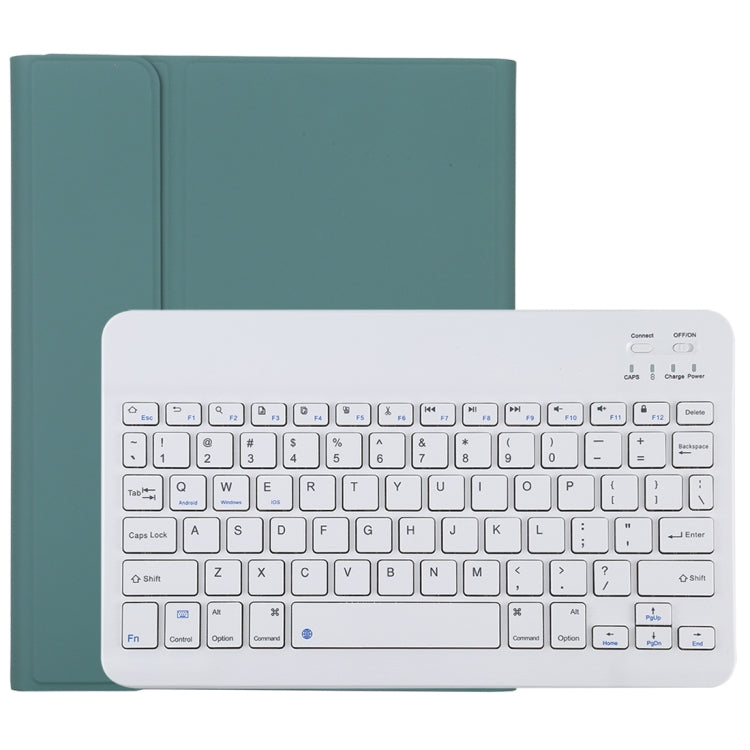 TG11B Tastiera Bluetooth bianca staccabile + Custodia tablet in pelle microfibra per iPad Pro 11 pollici (2020), con slot per penna e supporto, White Keyboard