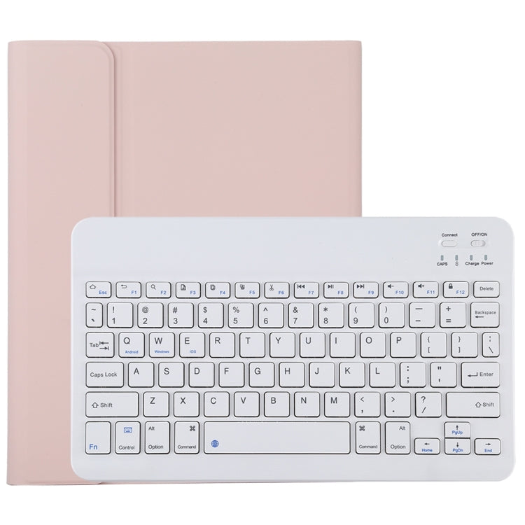 TG11B Tastiera Bluetooth bianca staccabile + Custodia tablet in pelle microfibra per iPad Pro 11 pollici (2020), con slot per penna e supporto, White Keyboard