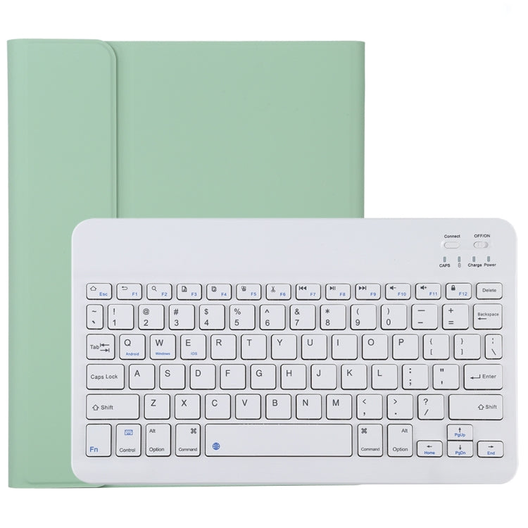 TG11B Tastiera Bluetooth bianca staccabile + Custodia tablet in pelle microfibra per iPad Pro 11 pollici (2020), con slot per penna e supporto, White Keyboard