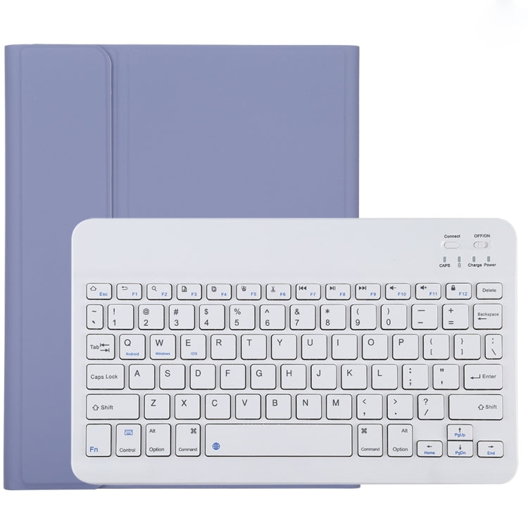 TG11B Tastiera Bluetooth bianca staccabile + Custodia tablet in pelle microfibra per iPad Pro 11 pollici (2020), con slot per penna e supporto, White Keyboard