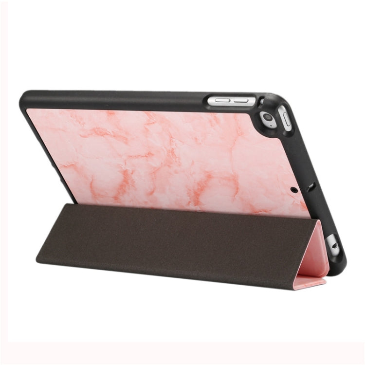 Custodia in pelle con chiusura orizzontale con motivo marmorizzato per iPad Mini 2019, con supporto triplo pieghevole e slot per penna e funzione di sonno/sveglia, For iPad Mini 2019