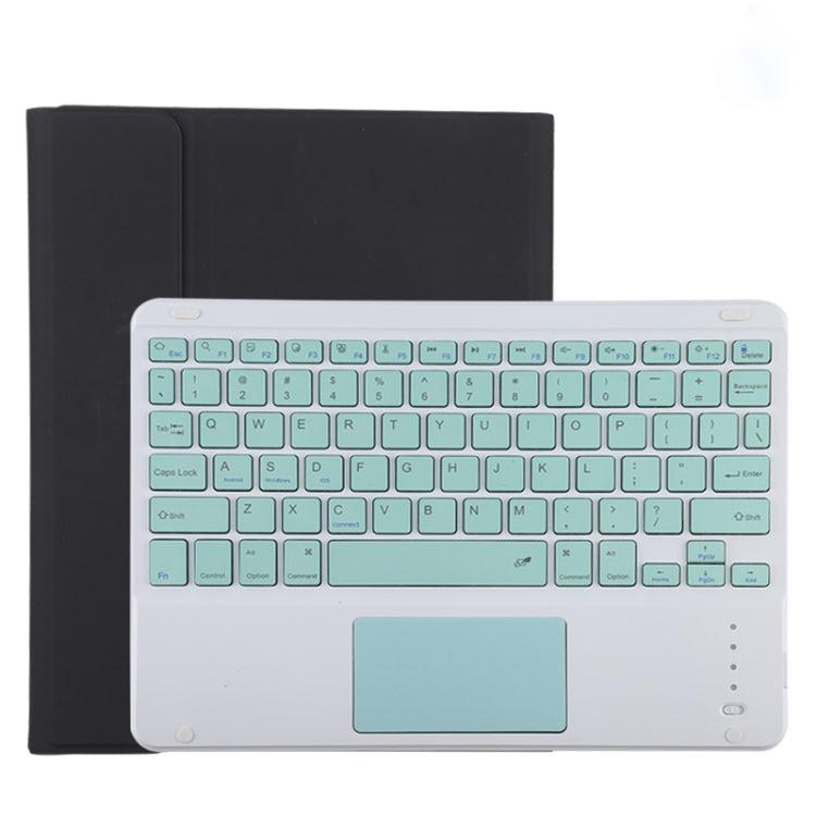 TG11BC Custodia tablet staccabile in pelle microfibra Bluetooth con tastiera verde per iPad Pro 11 pollici (2020), con touchpad, slot per penna e supporto, Green Keyboard