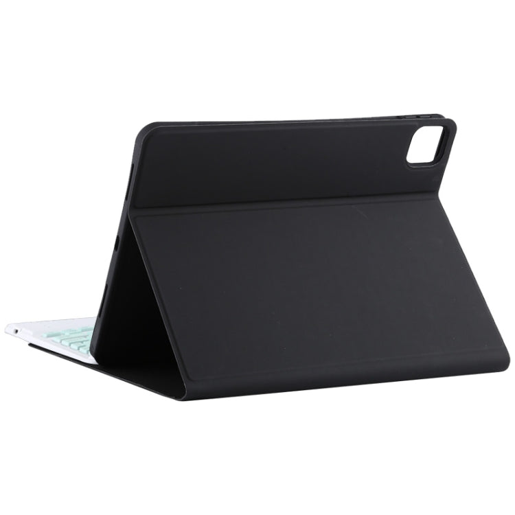 TG11BC Custodia tablet staccabile in pelle microfibra Bluetooth con tastiera verde per iPad Pro 11 pollici (2020), con touchpad, slot per penna e supporto, Green Keyboard