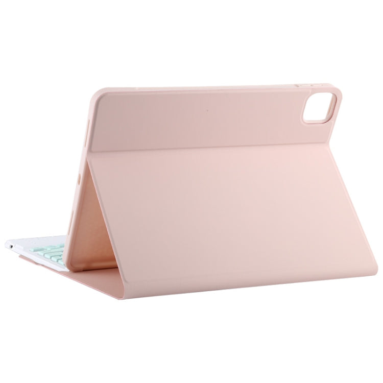 TG11BC Custodia tablet staccabile in pelle microfibra Bluetooth con tastiera verde per iPad Pro 11 pollici (2020), con touchpad, slot per penna e supporto, Green Keyboard