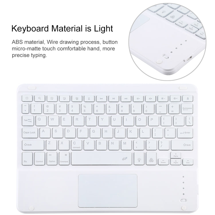 Tastiera Bluetooth bianca con custodia per iPad 10,2"