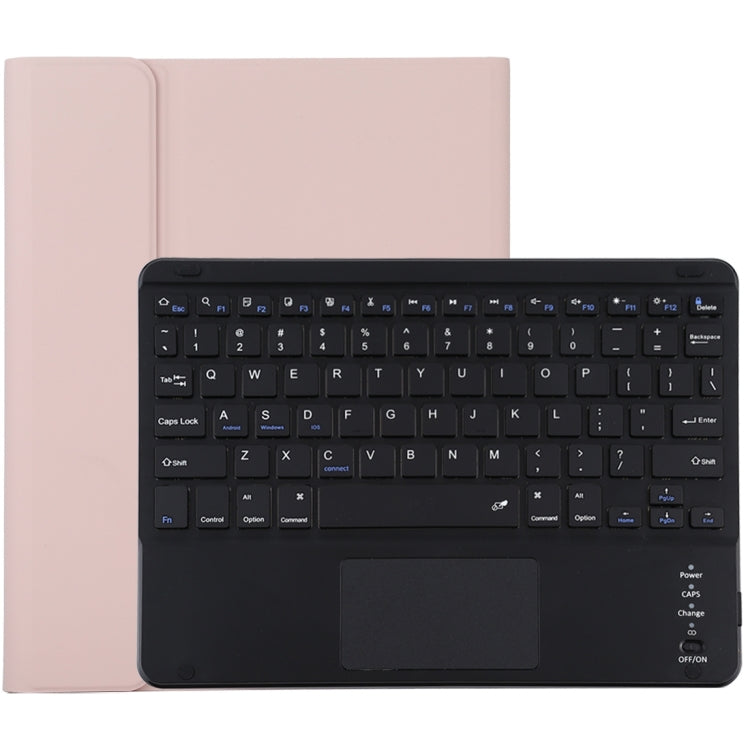 TG-102BC Tastiera Bluetooth nera staccabile + Custodia tablet in pelle microfibra per iPad 10,2 pollici / iPad Air (2019), con touch pad, slot per penna e supporto, TG-102BC