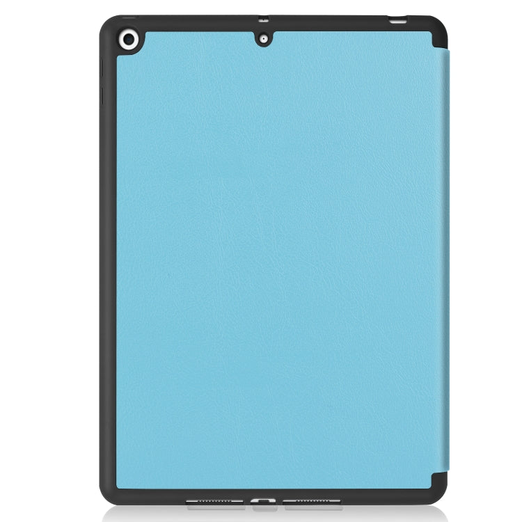 Per iPad 10.2 2021/2020/2019 Custer Texture Custodia in pelle Smart TPU con vibrazione orizzontale con funzione di sonno/sveglia e supporto triplo pieghevole e slot per penna, For iPad 10.2
