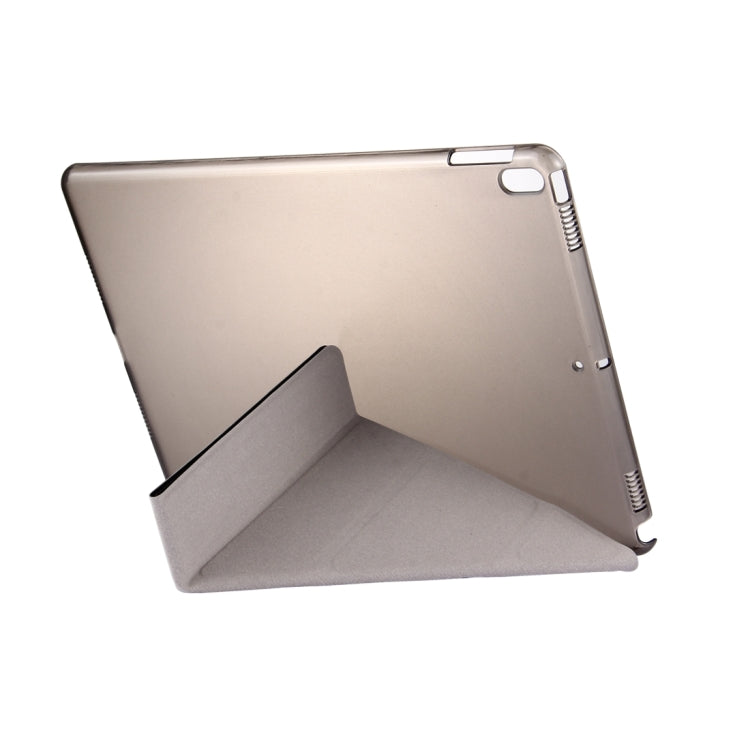 Per iPad Pro Custodia in pelle flip con deformazione orizzontale da 10,5 pollici con texture in seta con supporto a 4 pieghe e funzione Sleep/Wake-up, For iPad Pro 10.5 inch with 4-folding Holder & Sleep / Wake-up, For iPad Pro 10.5