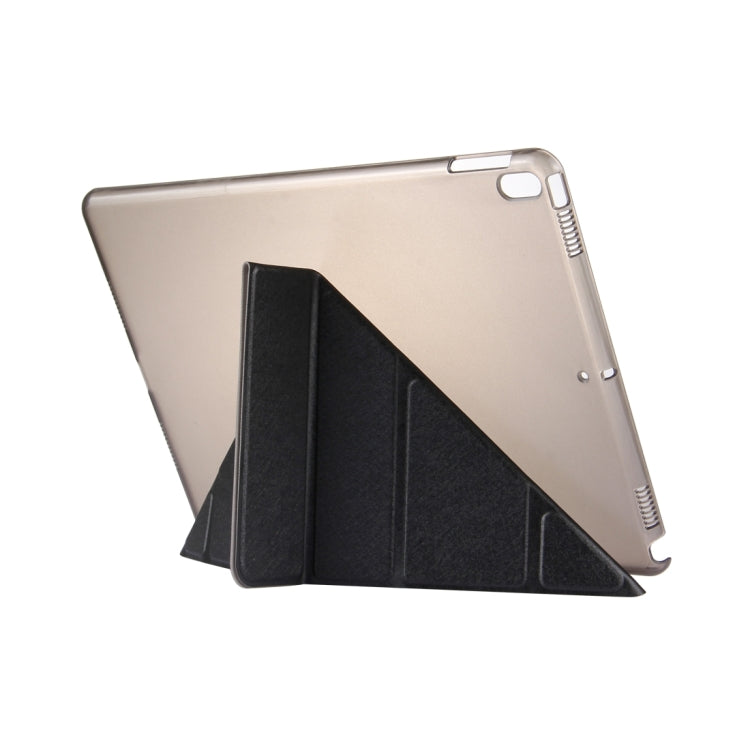 Per iPad Pro Custodia in pelle flip con deformazione orizzontale da 10,5 pollici con texture in seta con supporto a 4 pieghe e funzione Sleep/Wake-up, For iPad Pro 10.5 inch with 4-folding Holder & Sleep / Wake-up, For iPad Pro 10.5