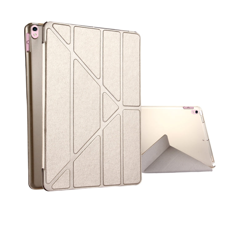 Per iPad Pro Custodia in pelle flip con deformazione orizzontale da 10,5 pollici con texture in seta con supporto a 4 pieghe e funzione Sleep/Wake-up, For iPad Pro 10.5 inch with 4-folding Holder & Sleep / Wake-up, For iPad Pro 10.5