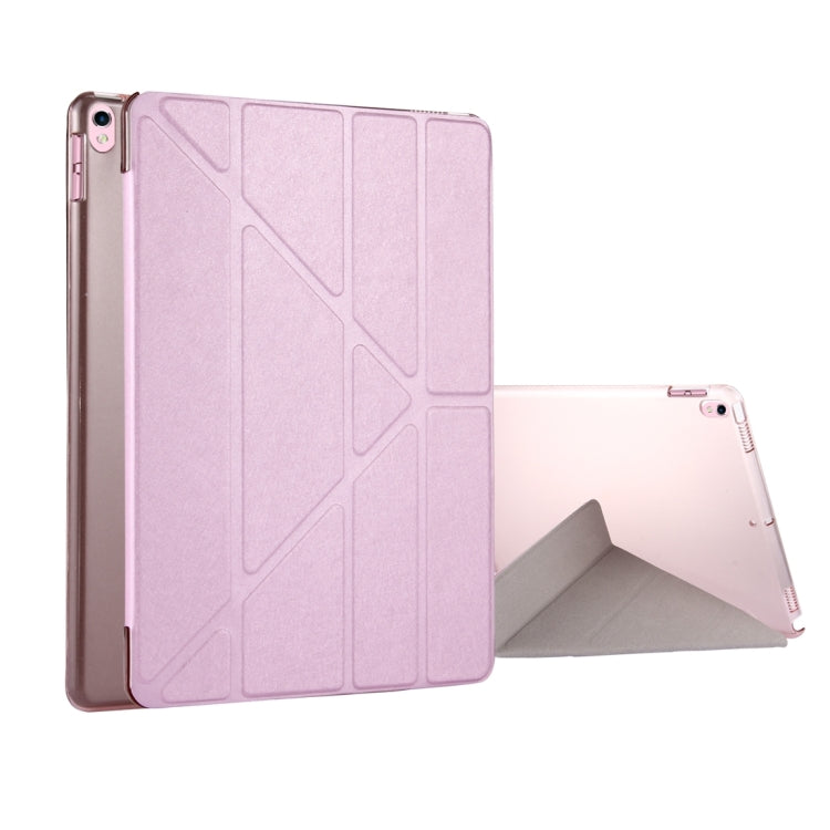 Per iPad Pro Custodia in pelle flip con deformazione orizzontale da 10,5 pollici con texture in seta con supporto a 4 pieghe e funzione Sleep/Wake-up, For iPad Pro 10.5 inch with 4-folding Holder & Sleep / Wake-up, For iPad Pro 10.5