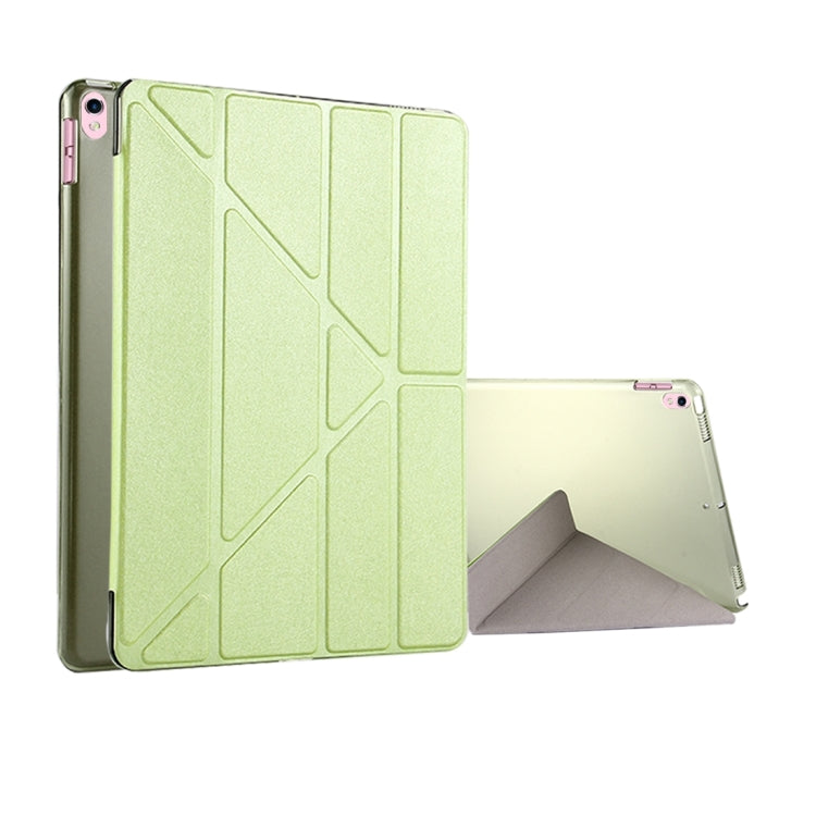 Per iPad Pro Custodia in pelle flip con deformazione orizzontale da 10,5 pollici con texture in seta con supporto a 4 pieghe e funzione Sleep/Wake-up, For iPad Pro 10.5 inch with 4-folding Holder & Sleep / Wake-up, For iPad Pro 10.5