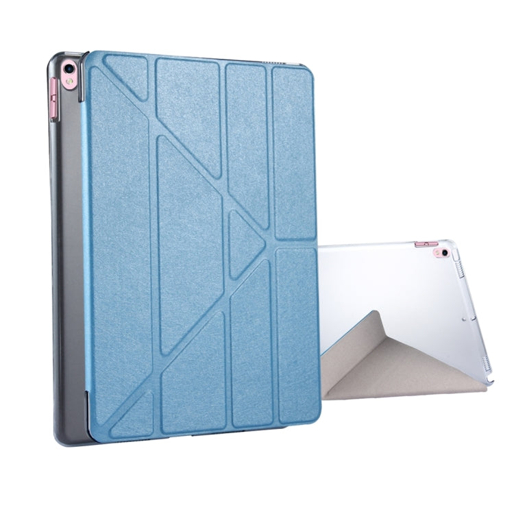 Per iPad Pro Custodia in pelle flip con deformazione orizzontale da 10,5 pollici con texture in seta con supporto a 4 pieghe e funzione Sleep/Wake-up, For iPad Pro 10.5 inch with 4-folding Holder & Sleep / Wake-up, For iPad Pro 10.5