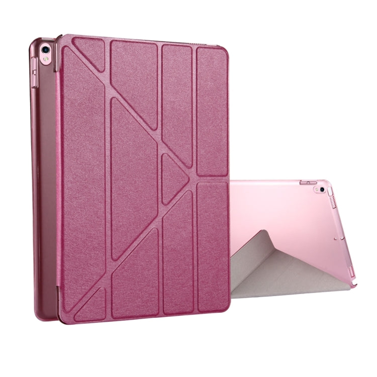 Per iPad Pro Custodia in pelle flip con deformazione orizzontale da 10,5 pollici con texture in seta con supporto a 4 pieghe e funzione Sleep/Wake-up, For iPad Pro 10.5 inch with 4-folding Holder & Sleep / Wake-up, For iPad Pro 10.5