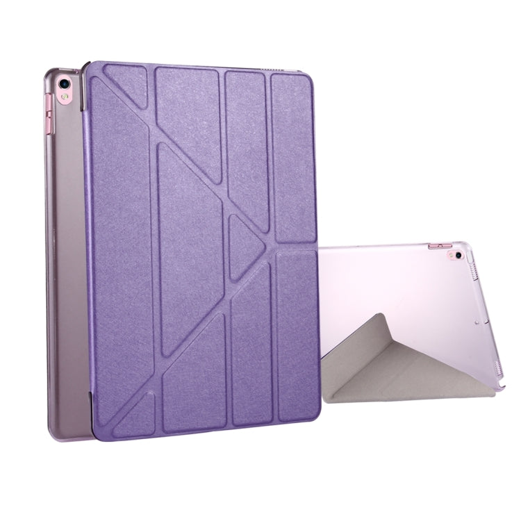 Per iPad Pro Custodia in pelle flip con deformazione orizzontale da 10,5 pollici con texture in seta con supporto a 4 pieghe e funzione Sleep/Wake-up, For iPad Pro 10.5 inch with 4-folding Holder & Sleep / Wake-up, For iPad Pro 10.5