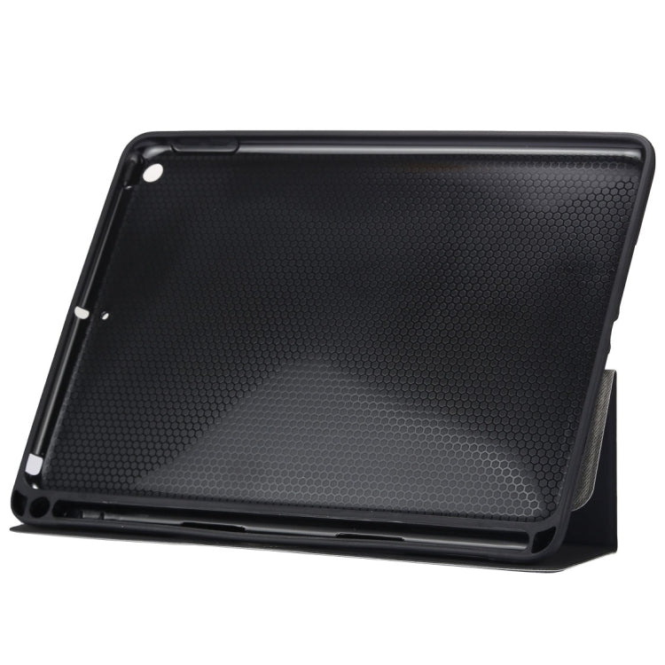 Custodia in pelle con chiusura orizzontale con motivo a trama in tessuto per iPad Pro da 10,5 pollici, con supporto triplo pieghevole e slot per penna, For  iPad Pro 10.5, For iPad Pro 10.5