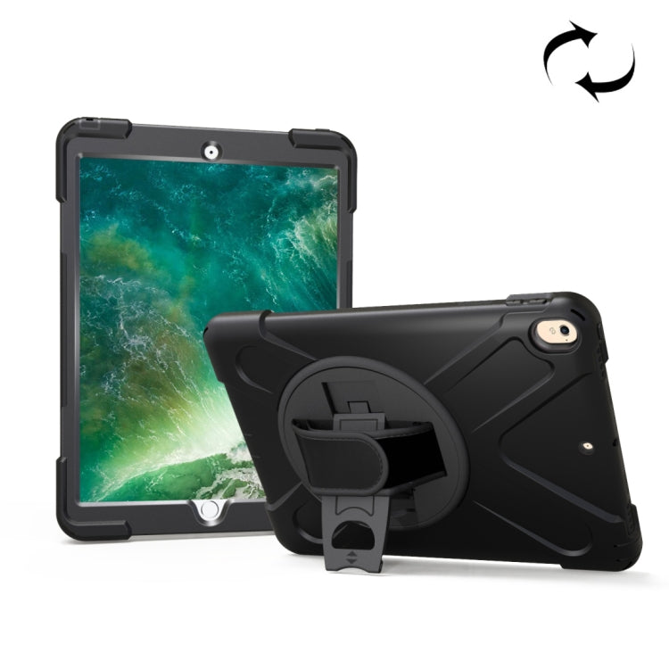 Per iPad Pro da 10,5 pollici con rotazione a 360 gradi PC + custodia protettiva in silicone con supporto e cinturino da polso, For iPad Pro 10.5 inch