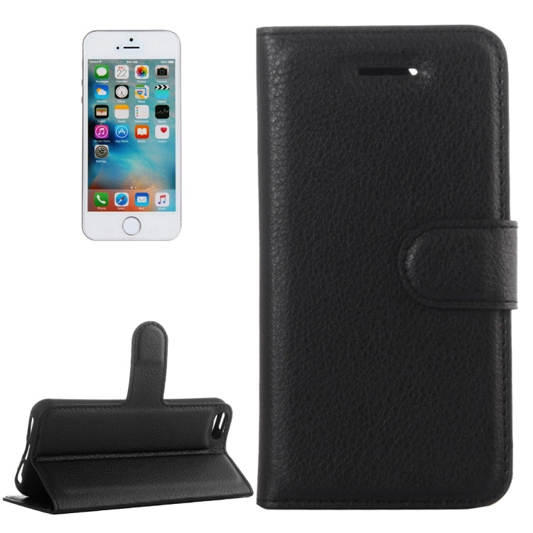 Custodia in pelle per iPhone 5/5S/SE con chiusura orizzontale