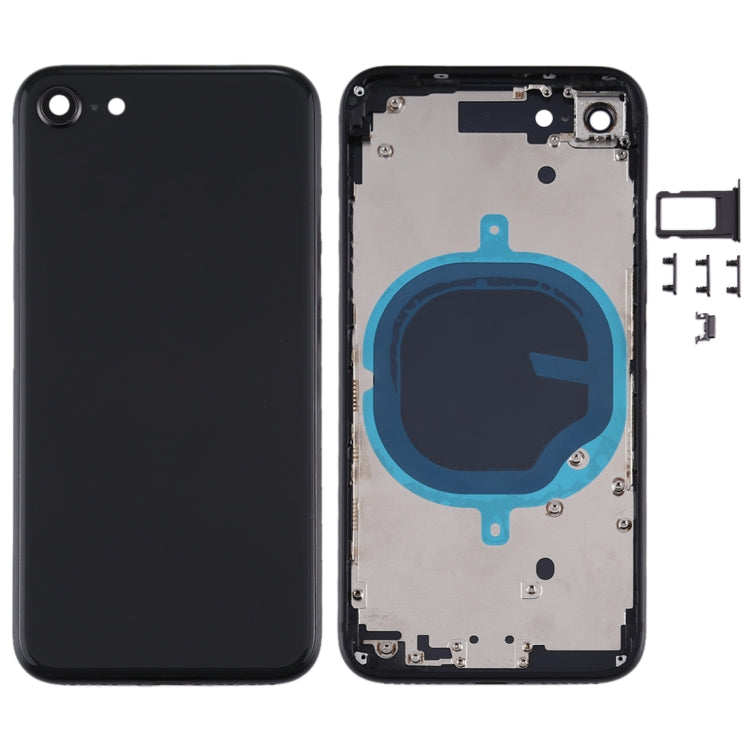 Cover posteriore della batteria con copriobiettivo della fotocamera, vassoio per scheda SIM e tasti laterali per iPhone SE 2020, For iPhone SE 2020, For iPhone SE 2020 (with Camera Lens)