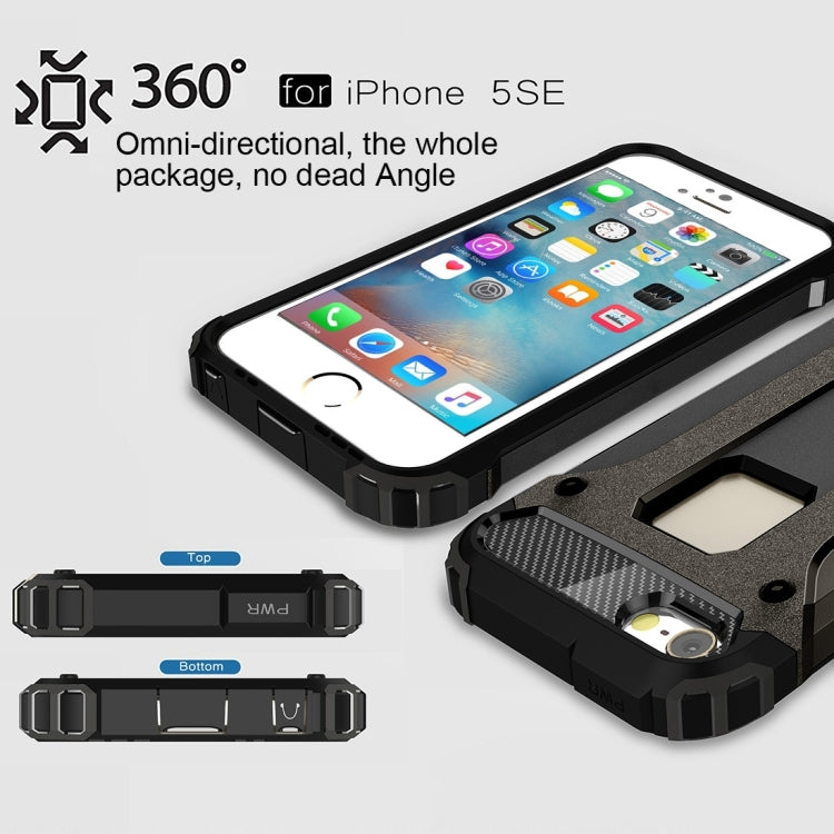 Custodia Tough Armor TPU e PC per iPhone SE e 5S