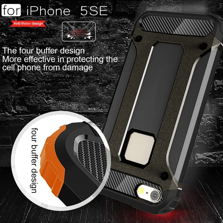Custodia Tough Armor TPU e PC per iPhone SE e 5S
