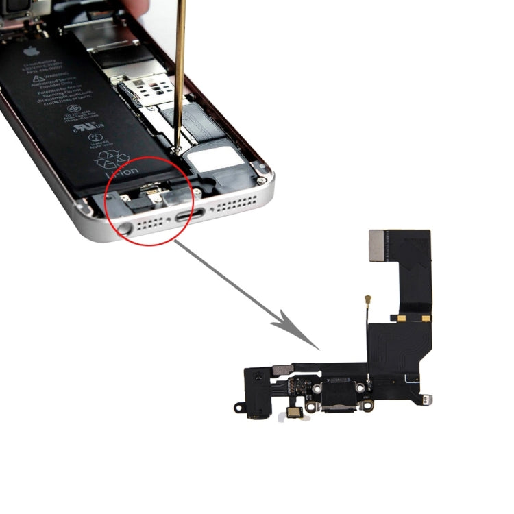 Porta di ricarica con cavo flessibile audio per iPhone SE