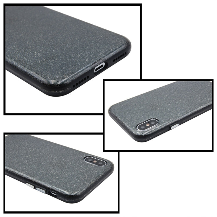 Custodia rigida protettiva glitterata per iPhone X e XS