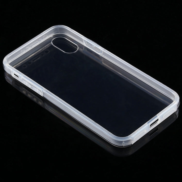 Per iPhone X / XS Custodia in PC + TPU trasparente ultrasottile fronte-retro da 0,75 mm, For X