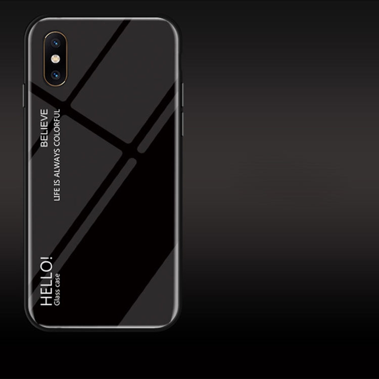 Per iPhone X / XS Custodia in vetro colorato sfumato, iPhone X / XS