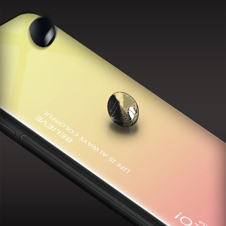 Per iPhone X / XS Custodia in vetro colorato sfumato, iPhone X / XS