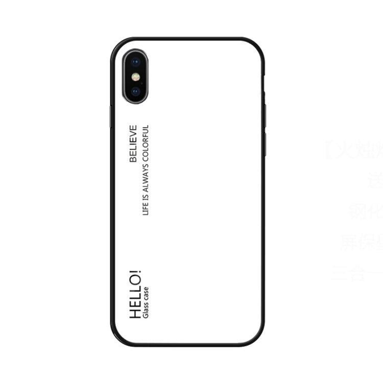 Per iPhone X / XS Custodia in vetro colorato sfumato, iPhone X / XS