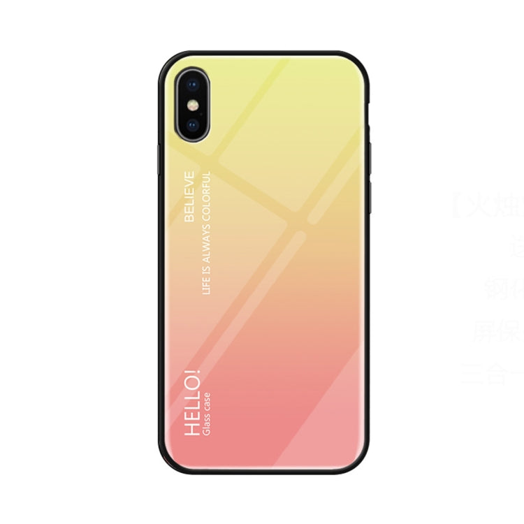 Per iPhone X / XS Custodia in vetro colorato sfumato, iPhone X / XS