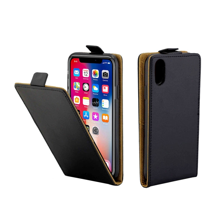 Per iPhone X / XS Custodia in pelle TPU con chiusura verticale stile business con slot per schede, For X / XS