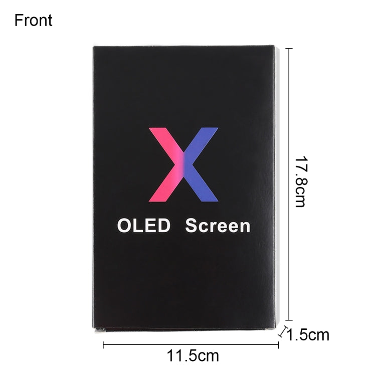 50pcs Black Cardboard Packaging Box for iPhone X LCD Screen and Digitizer Full Assembly, Packaging Box for X OLED