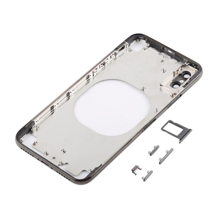 Clear Back Cover with Camera Lens, SIM Card Tray and Side Buttons for iPhone X, For iPhone X (Transparent Back), For iPhone X (Transparent White)