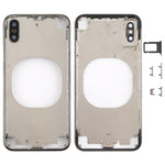 Cover posteriore trasparente con obiettivo della fotocamera, vassoio per scheda SIM e tasti laterali per iPhone X, For iPhone X (Transparent Back), For iPhone X (Transparent White)