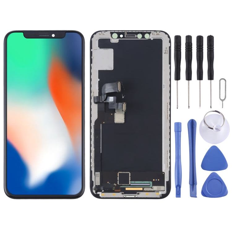 Schermo LCD originale in materiale OLED e digitalizzatore assemblaggio completo per iPhone X, For iPhone X (Original)